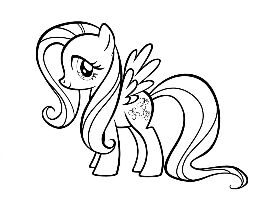 Fluttershy coloring page