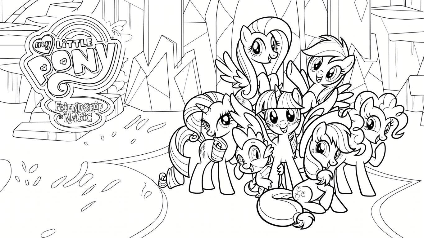 My Little Pony characters coloring page