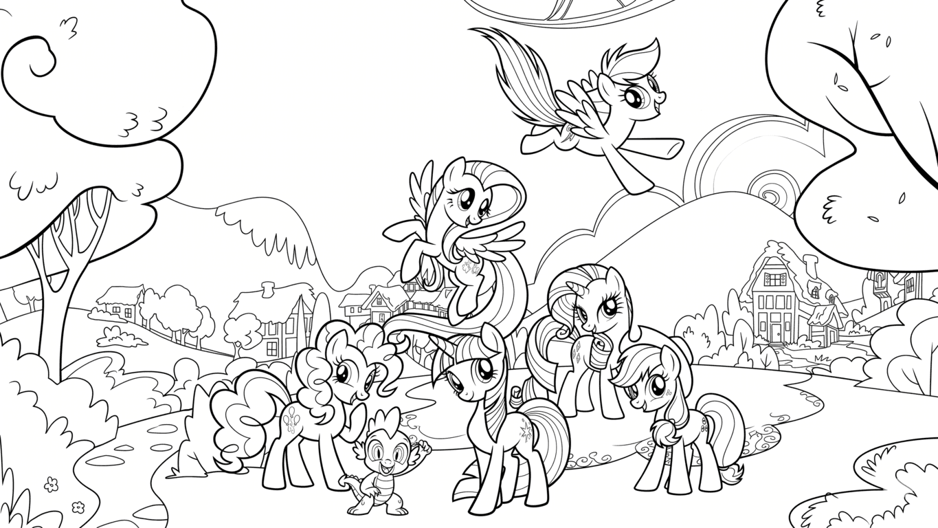 My Little Pony garden coloring page