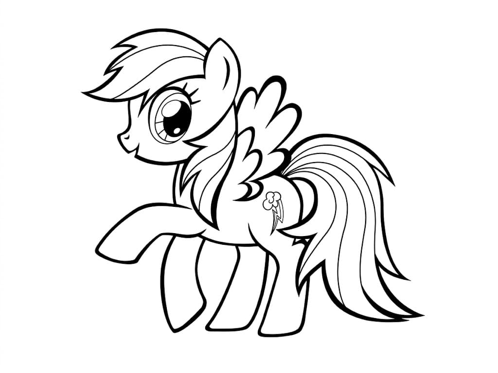 Rainbow Dash coloring page