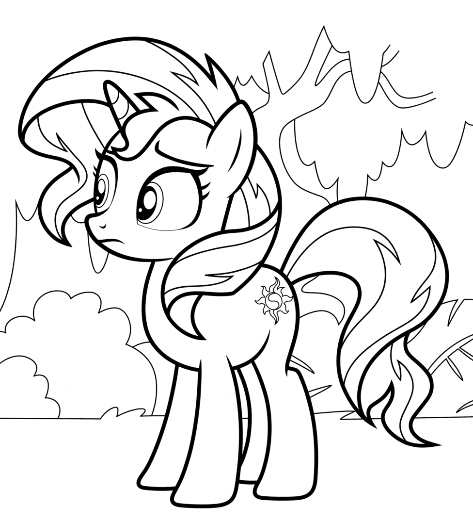 Sunset Shimmer coloring page