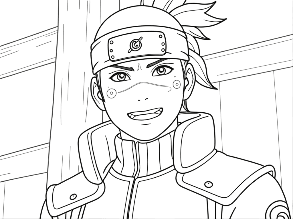 Iruka Sensei Coloring Page