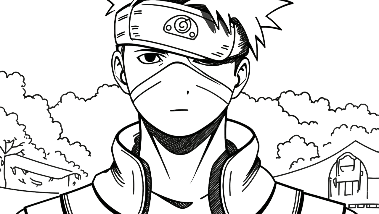 Kakashi Sensei Coloring Page