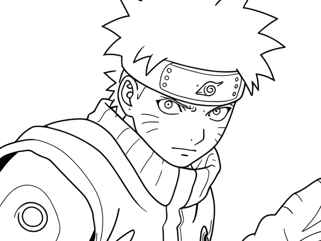 Naruto Uzumaki Jutsu Coloring Page