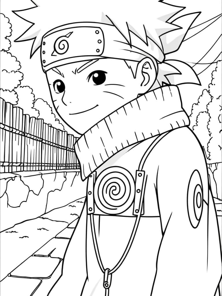Naruto Uzumaki Shadow Clone Coloring Page