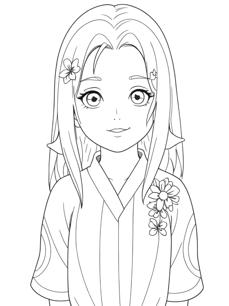 Sakura Haruno Portrait Coloring Page