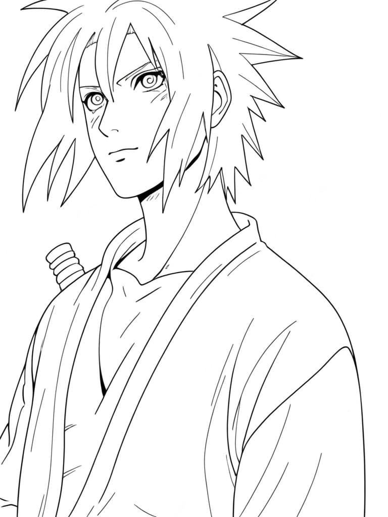 Sasuke Uchiha Chidori Coloring Page