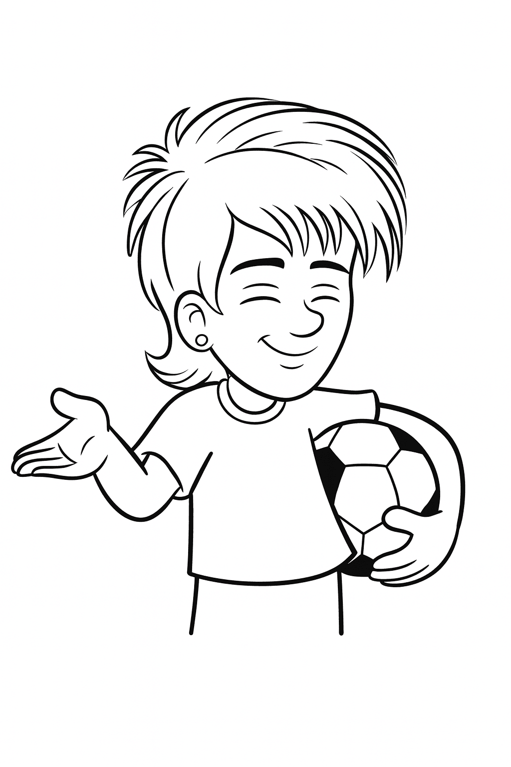 Neymar Character Coloring Page