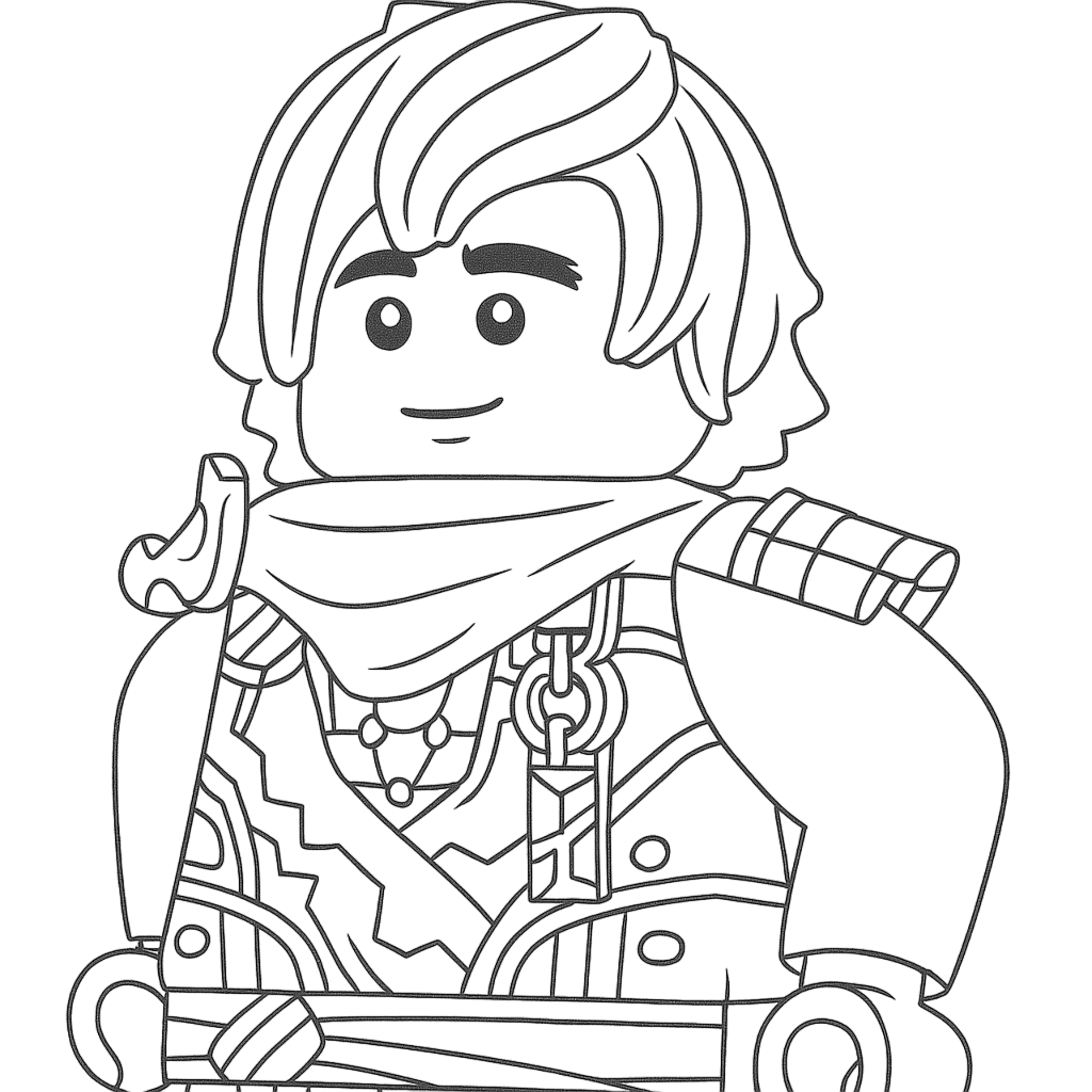 Cole Ninjago Coloring Page