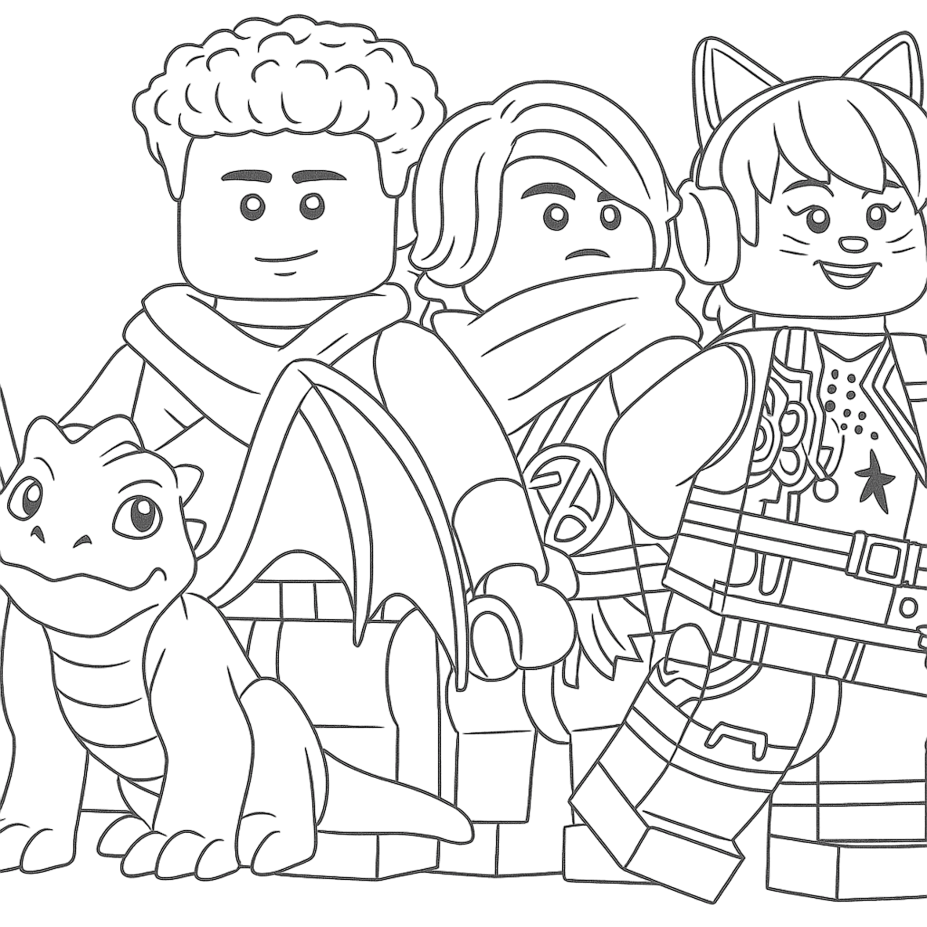 Ninjago Team Coloring Page