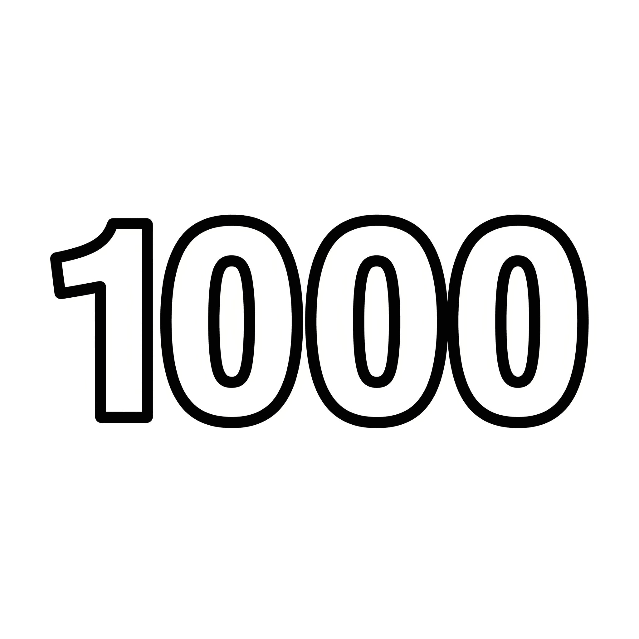 Number 1000 Coloring Page