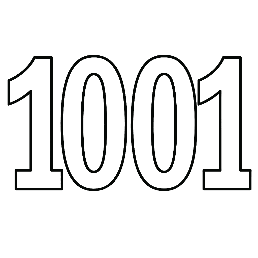 Number 1001 Coloring Page