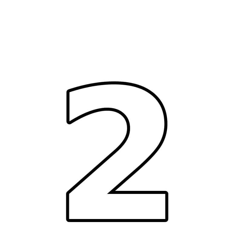 Number 2 Coloring Page