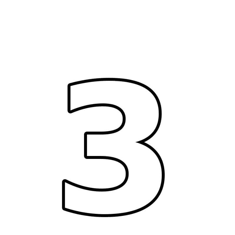 Number 3 Coloring Page