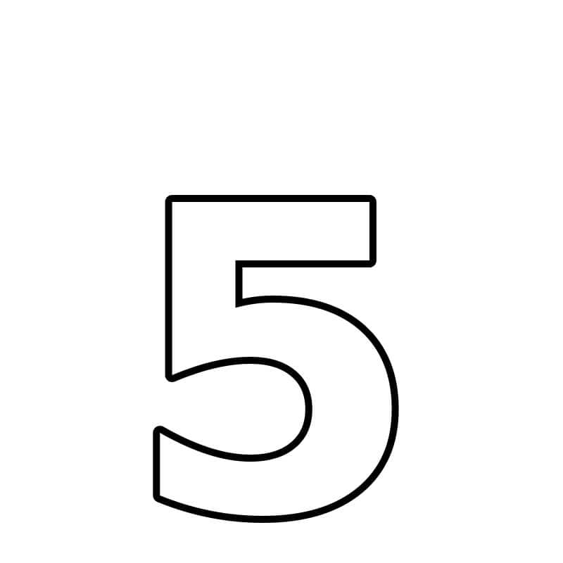 Number 5 Coloring Page