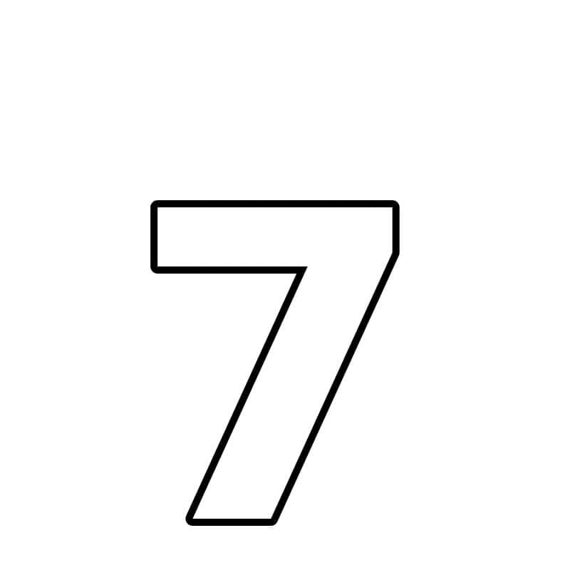 Number 7 Coloring Page