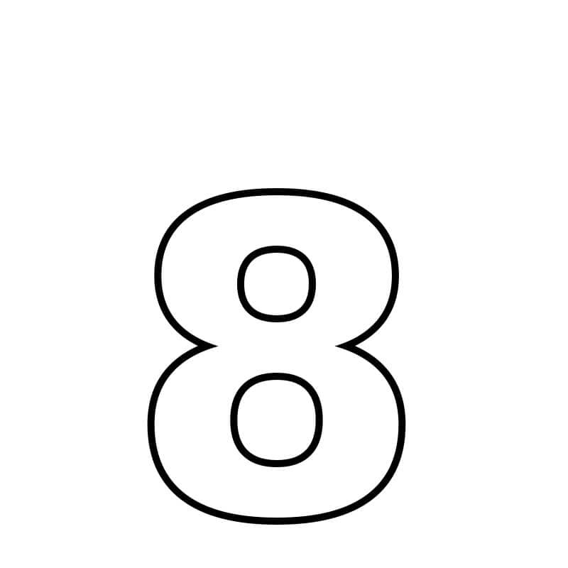 Number 8 Coloring Page