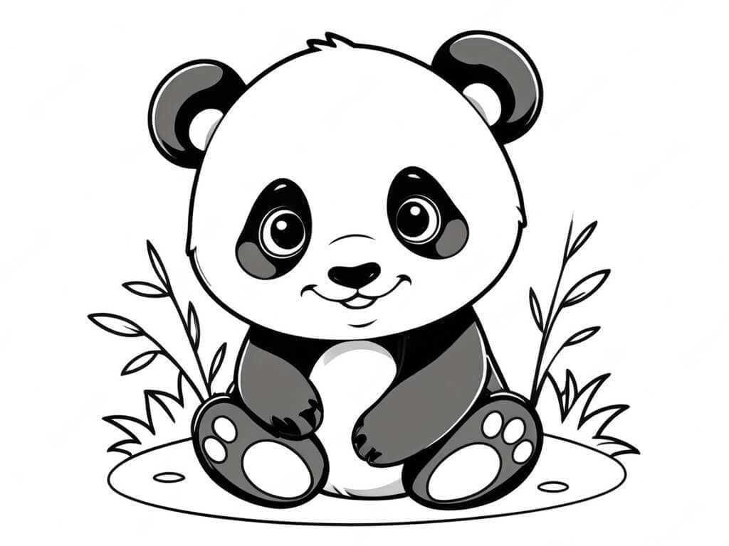 Baby Panda Coloring Page