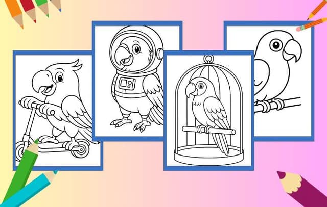 Parrot Coloring Pages