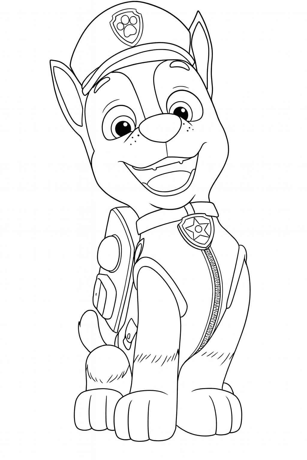 Chase Paw Patrol Coloring Page