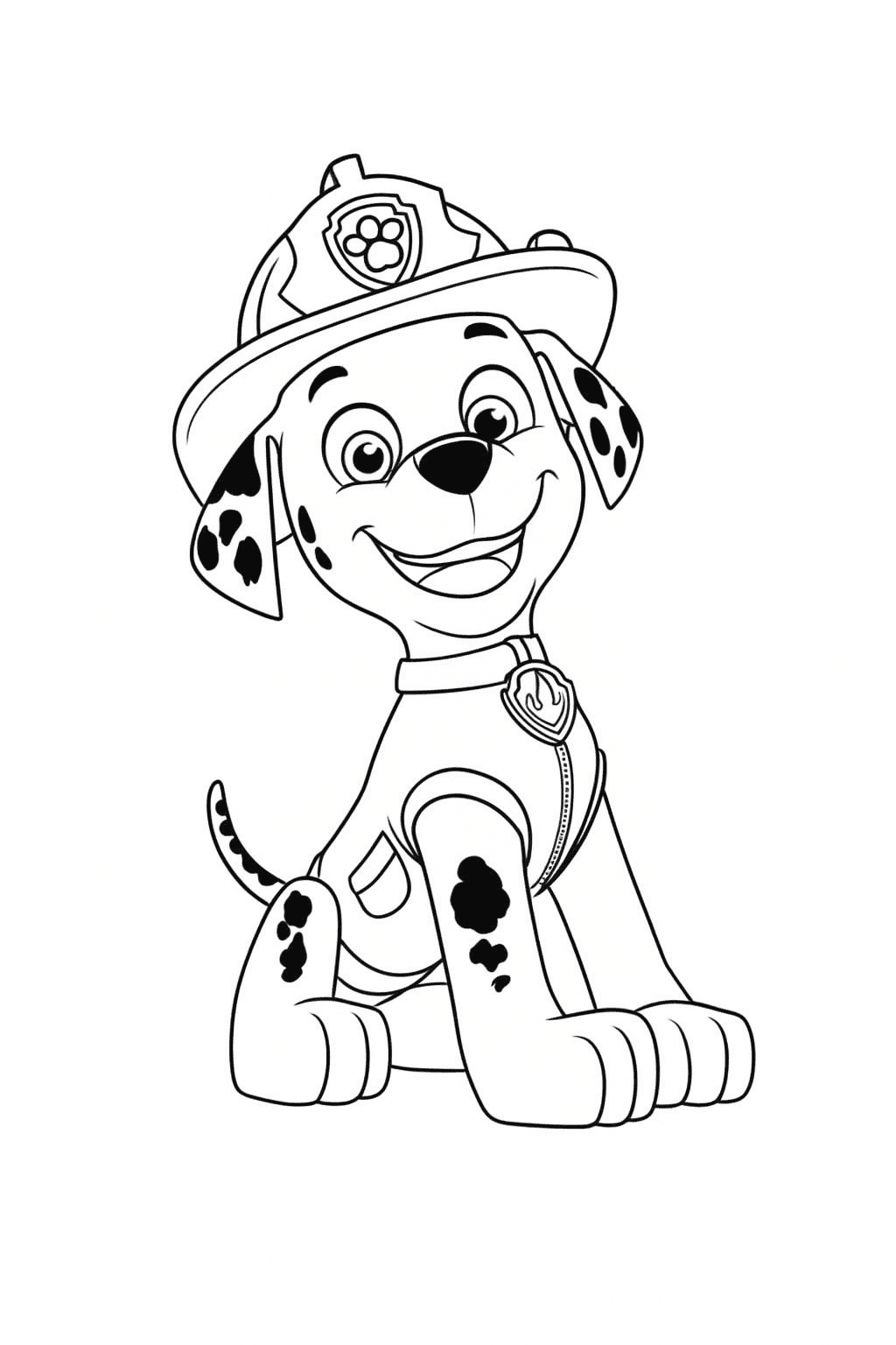 Marshall Paw Patrol Coloring Page