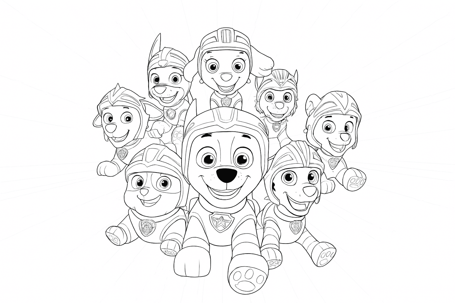 Paw Patrol Characters Coloring Pages
