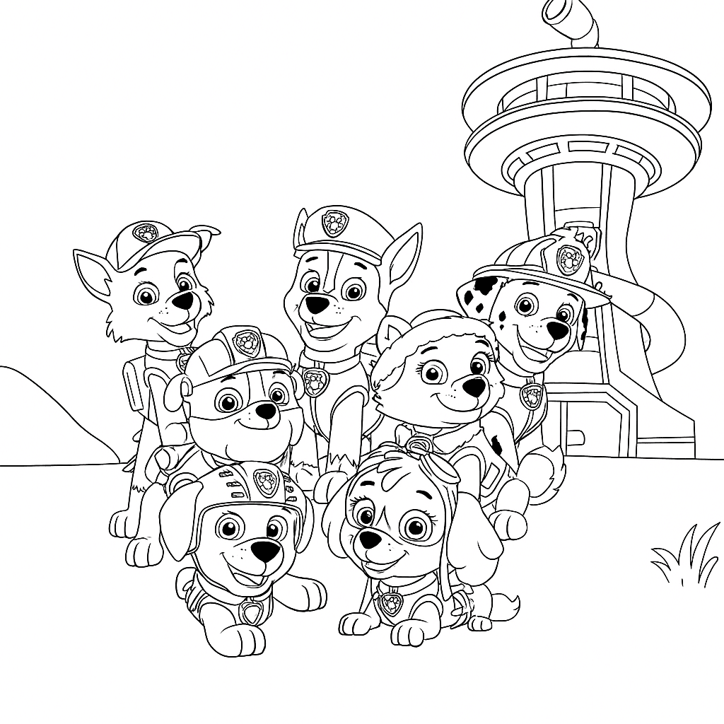 Paw Patrol Friends Coloring Pages