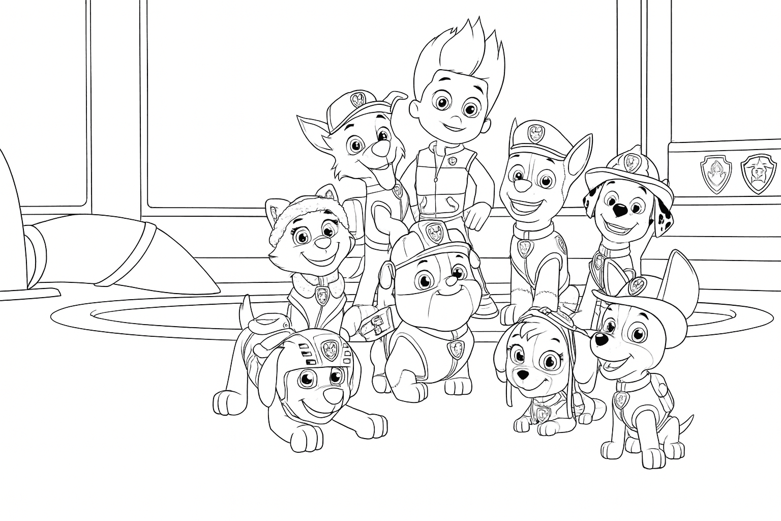 Paw Patrol Team Coloring Pages