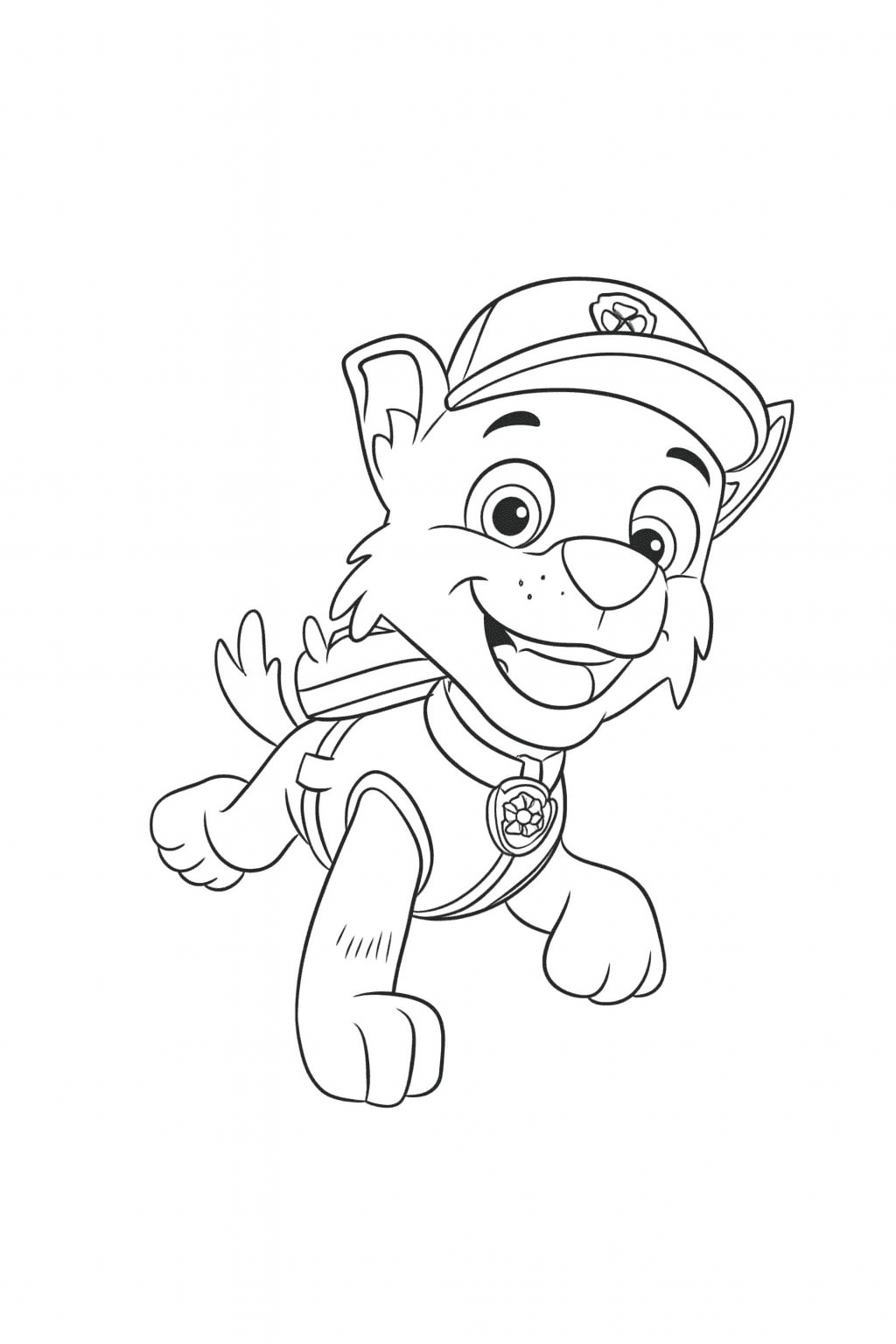 Rocky Paw Patrol Coloring Page