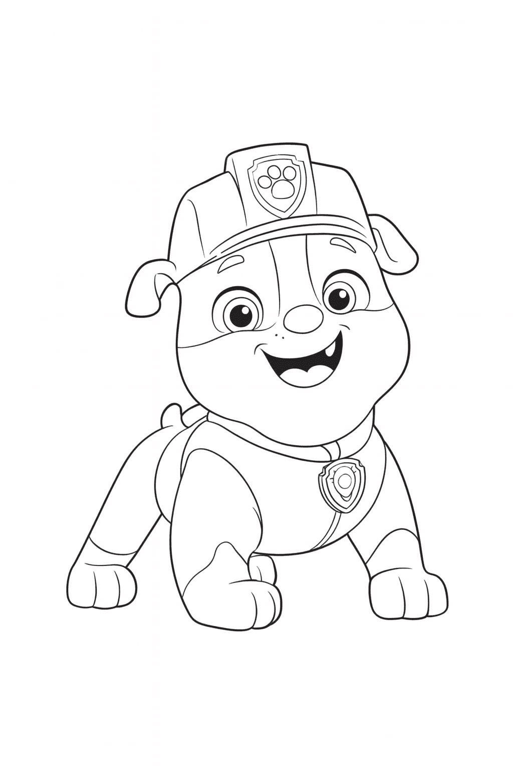 Rubble Paw Patrol Coloring Page