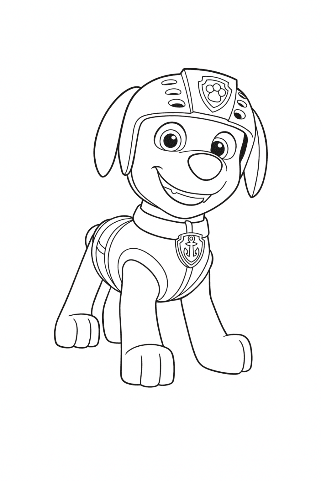 Zuma Paw Patrol Coloring Page