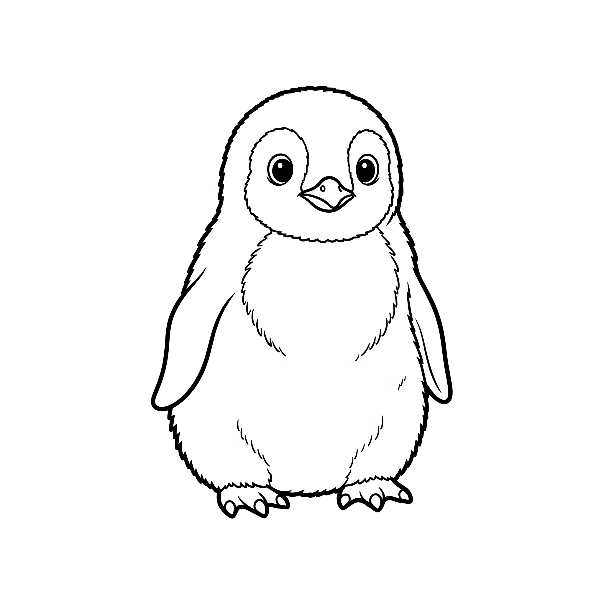 Baby Penguin Coloring Page