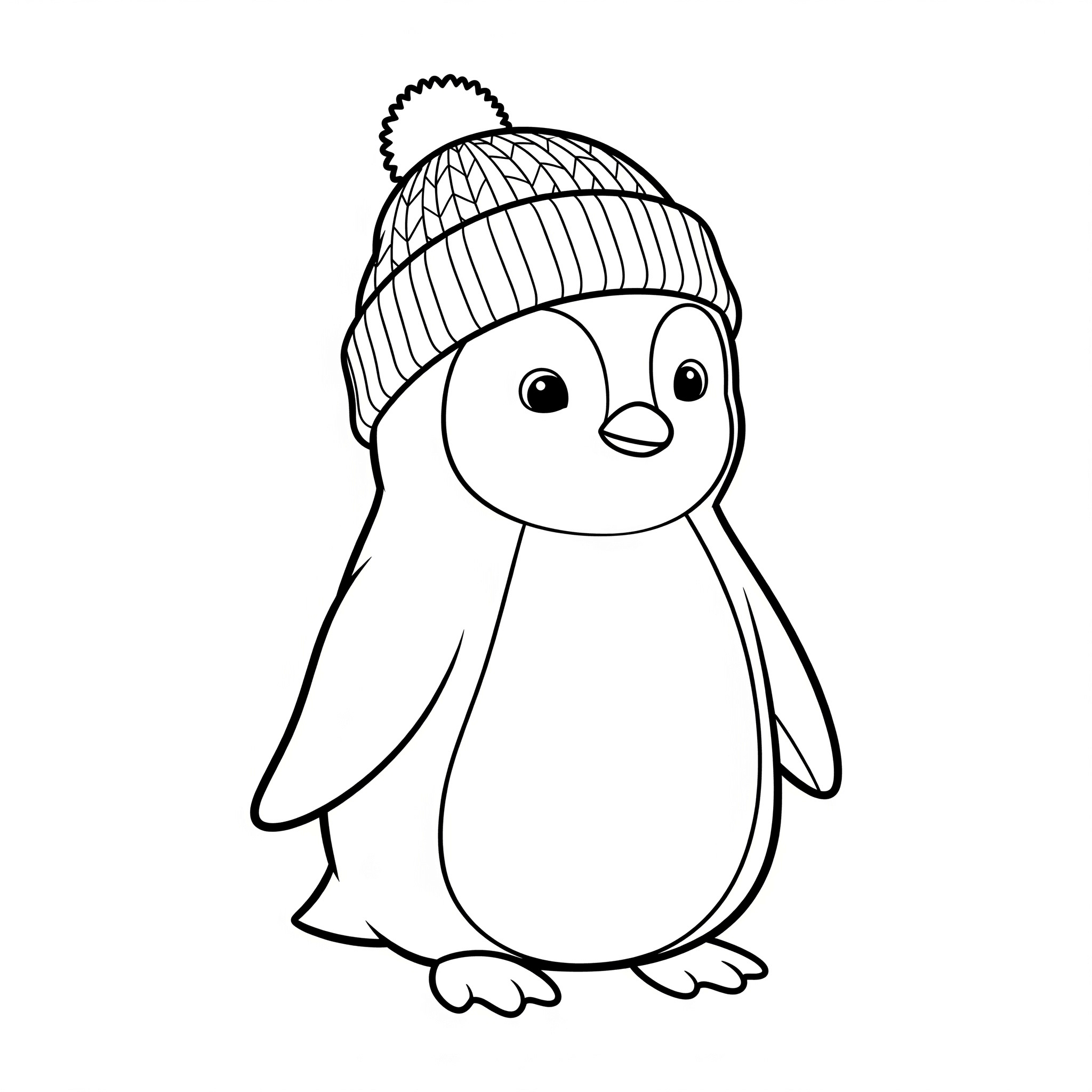 Cute Penguin Coloring Page