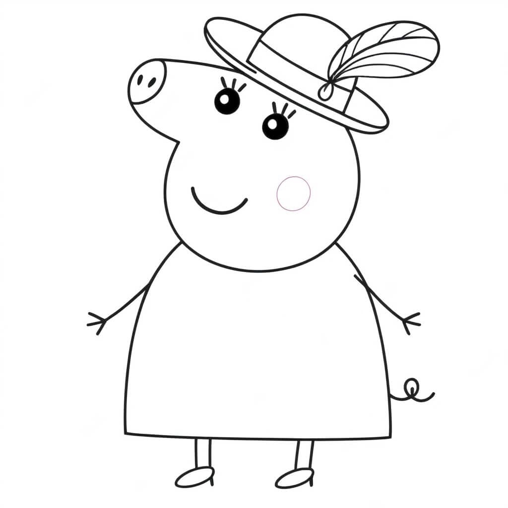 Mummy Pig Coloring Page