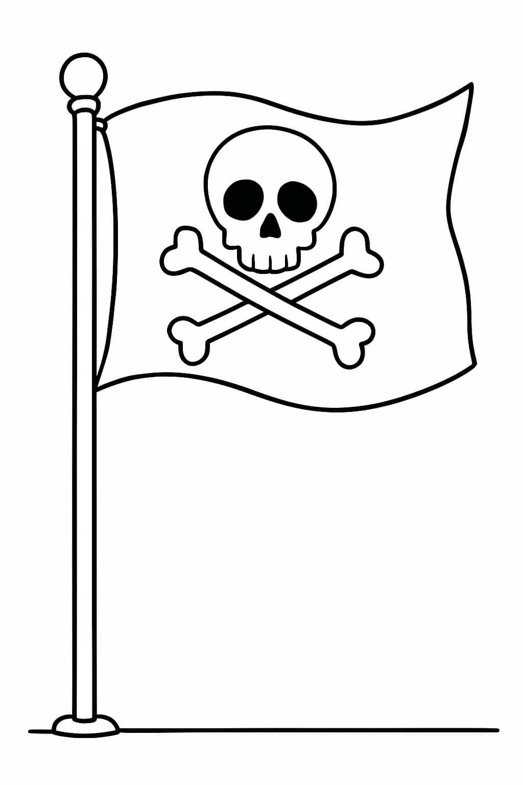 Pirate flag coloring page