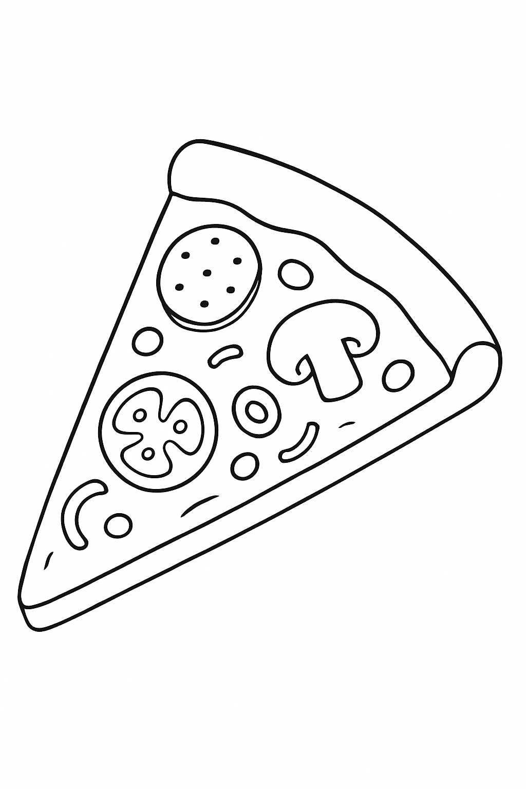 Pizza Slice Coloring Page