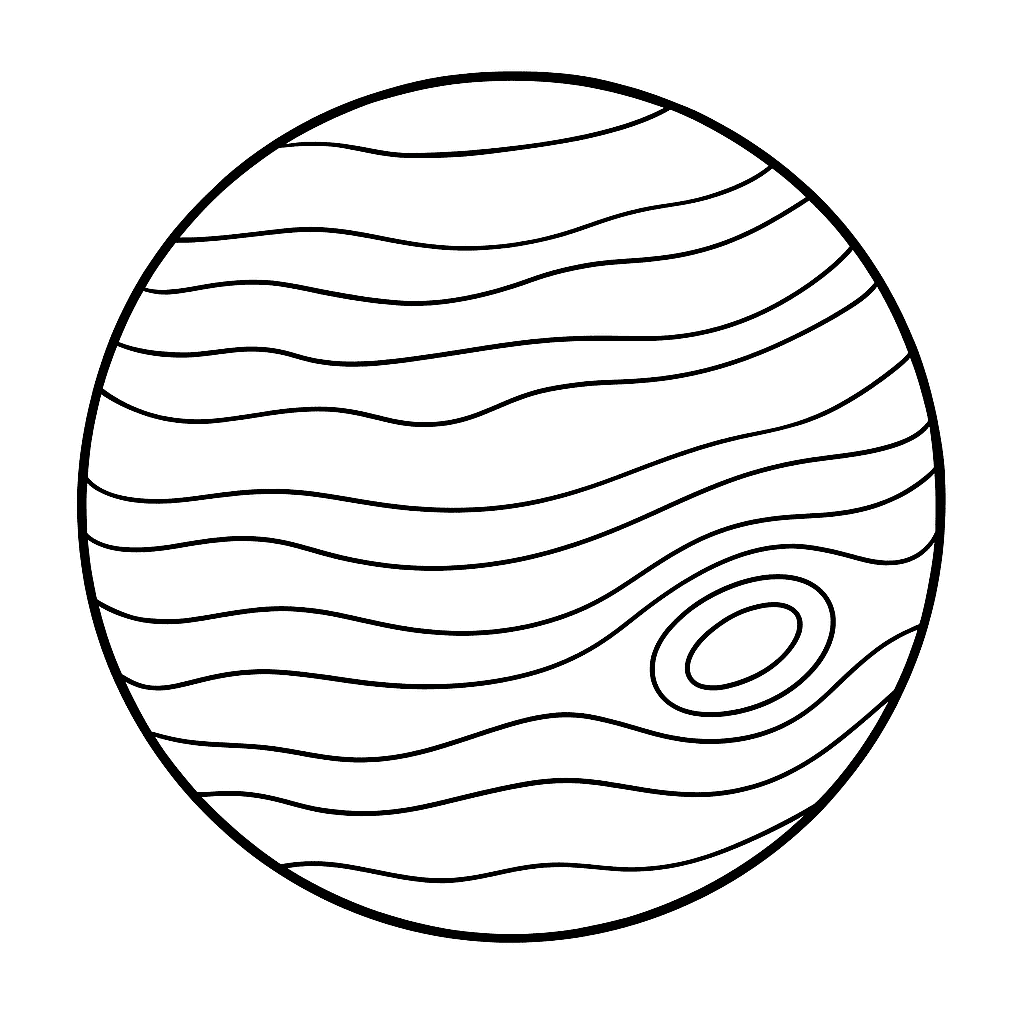 Jupiter Planet Coloring Page
