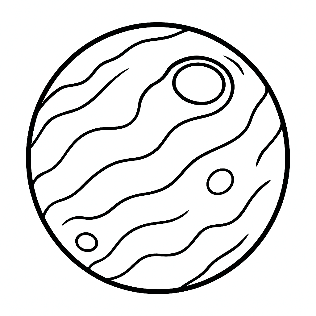 Mars Planet Coloring Page
