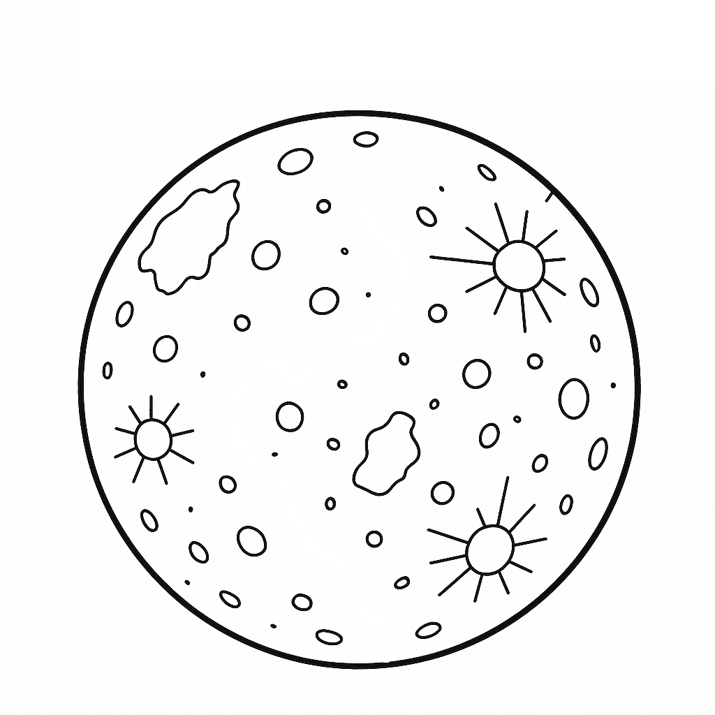 Mercury Planet Coloring Page