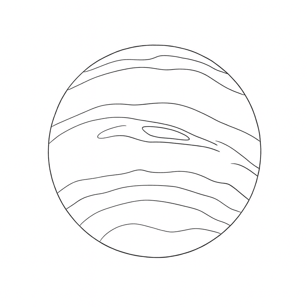 Neptune Planet Coloring Page