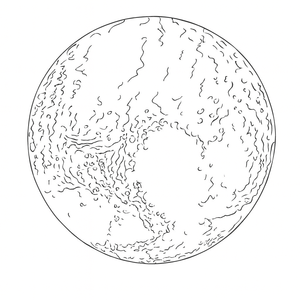 Pluto Planet Coloring Page