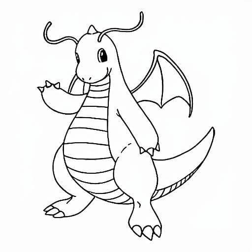 Dragonite Coloring Page