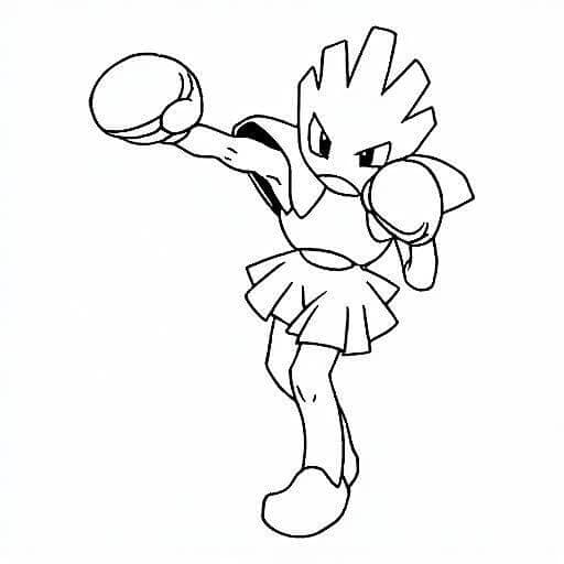 Hitmonchan Coloring Page