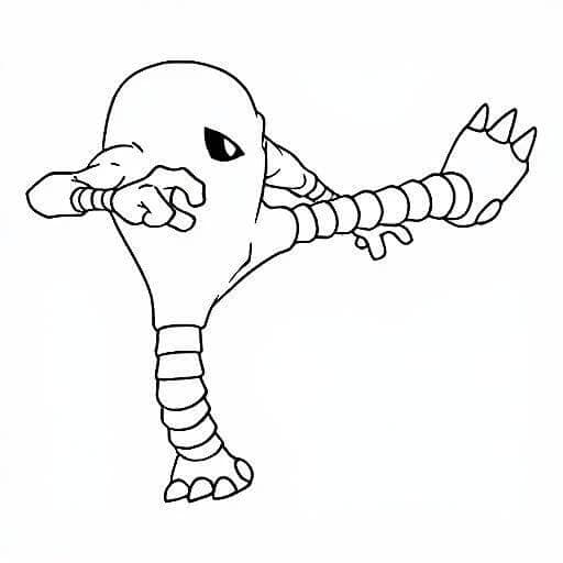 Hitmonlee Coloring Page