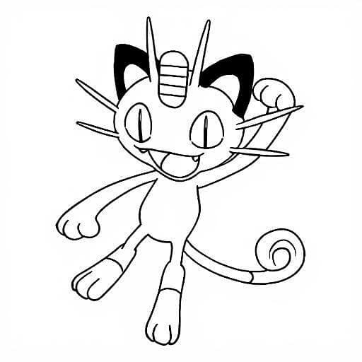 Meowth Coloring Page