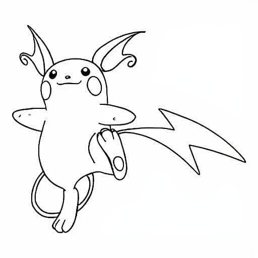 Raichu Coloring Page