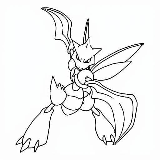 Scyther Coloring Page