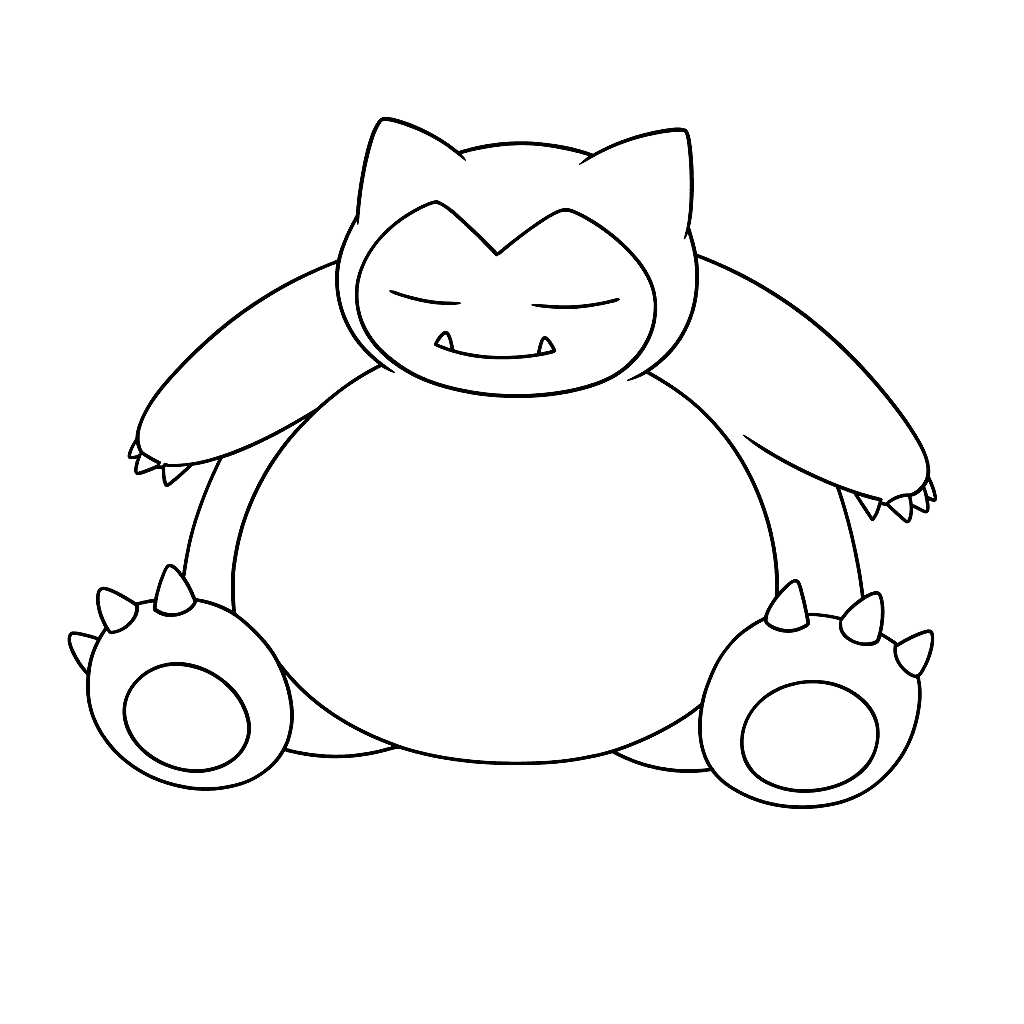 Snorlax Coloring Page