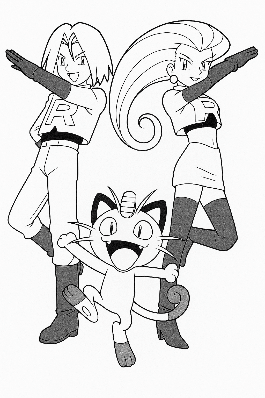 Team Rocket Coloring Page