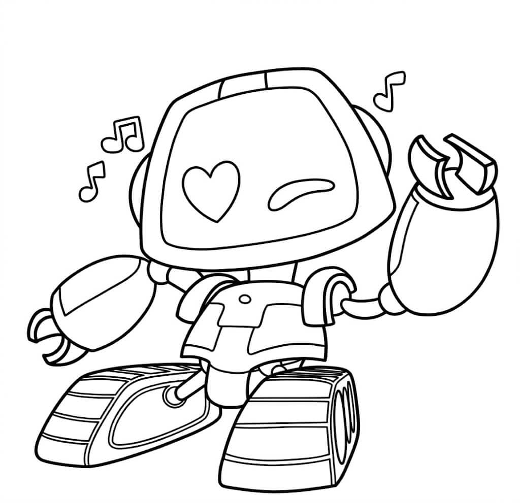 Boogie Bot coloring page